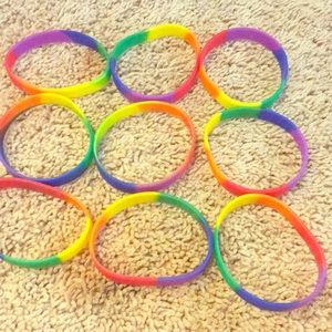 9 Pride bracelets